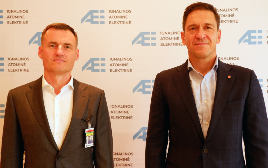Ignalinos atominės elektrinės vadovo portretas renginyje