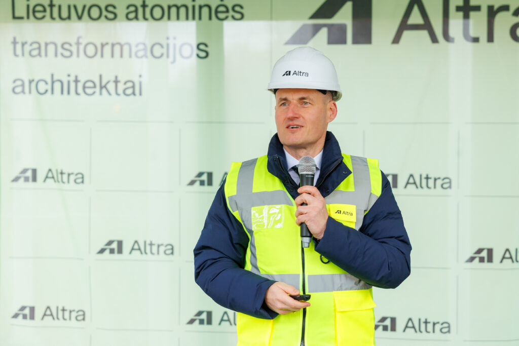 Atliekyno kapsulės įkasimo renginys, Linas Baužys, Altra vadovas, sakantis kalbą