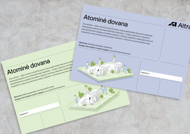 Ant pilko stalo matomi du dovanu kuponai atominėms ekspedicijoms