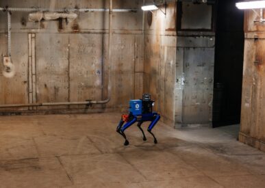 robotas šuo IAE teritorijoje iš visų pusių